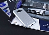 Samsung Galaxy J2 Metalik Noktal Silver Silikon Klf - Resim 2