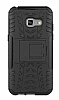 Samsung Galaxy J4 Plus Sper Koruma Standl Siyah Klf - Resim 2