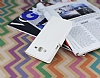 Samsung Galaxy J5 Czdanl Yan Kapakl Beyaz Deri Klf - Resim 2