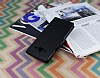 Samsung Galaxy J5 Czdanl Yan Kapakl Siyah Deri Klf - Resim 2