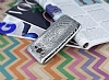 Samsung Galaxy J5 Deri Desenli Parlak Silver Silikon Klf - Resim: 2