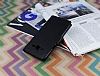 Samsung Galaxy J7 / Galaxy J7 Core Czdanl Yan Kapakl Siyah Deri Klf - Resim 2