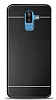 Samsung Galaxy J8 Metal Siyah eritli Rubber Klf
