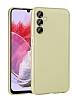Samsung Galaxy M34 5G Kamera Korumal Mat Gold Silikon Klf