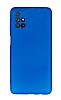 Samsung Galaxy M51 Kamera Korumal Mavi Silikon Klf