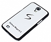 Samsung Galaxy Mega 6.3 Siyah Kenarl Sert Mat Beyaz Rubber Klf - Resim: 1