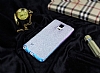 Samsung Galaxy N9100 Note 4 Simli Mor Silikon Klf - Resim: 1