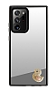 Samsung Galaxy Note 20 Ultra Pembe rdek Figrl Aynal Silver Rubber Klf