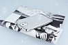 Samsung Galaxy Note 3 Tal Kenarl Simli Silver Silikon Klf - Resim 2