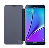 Samsung Galaxy Note 5 Clear View Uyku Modlu Siyah Klf - Resim 2