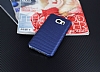 Samsung Galaxy Note 5 Karbon Grnml Lacivert Rubber Klf - Resim: 1