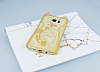Samsung Galaxy Note 5 Tal Standl Gold Kedi Silikon Klf - Resim: 3