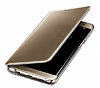 Samsung Galaxy Note FE Orjinal Clear View Uyku Modlu Gold Klf - Resim: 2