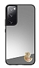 Samsung Galaxy S20 FE Pembe rdek Figrl Aynal Silver Rubber Klf