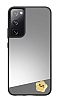 Samsung Galaxy S20 FE Yıldız Figürlü Aynalı Silver Rubber Kılıf