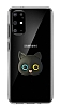 Samsung Galaxy S20 Plus Kedi Figrl Telefon Tutuculu Siyah Silikon Klf