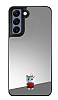 Samsung Galaxy S21 Plus Kedi Figrl Aynal Silver Rubber Klf