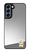 Samsung Galaxy S21 Plus Papyonlu Tavan Figrl Aynal Silver Rubber Klf
