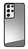 Samsung Galaxy S21 Ultra Aynal Silver Silikon Kenarl Rubber Klf