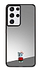 Samsung Galaxy S21 Ultra Kedi Figrl Aynal Silver Rubber Klf