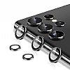 Samsung Galaxy S22 Ultra 5G Siyah Metal Kamera Lens Koruyucu - Resim 1