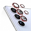 Samsung Galaxy S22 Ultra 5G Krmz Metal Kamera Lens Koruyucu