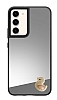 Samsung Galaxy S23 Pembe rdek Figrl Aynal Silver Rubber Klf