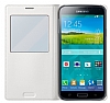 Samsung Galaxy S5 Orjinal Pencereli View Cover Beyaz Klf - Resim 1