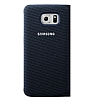 Samsung Galaxy S6 Edge Orjinal Fabric Flip Wallet Siyah Klf - Resim 3