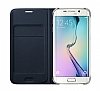 Samsung Galaxy S6 Edge Orjinal Fabric Flip Wallet Siyah Klf - Resim 1