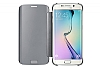 Eiroo Samsung Galaxy S6 Edge Plus Clear View Uyku Modlu Silver Klf - Resim: 4