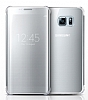 Eiroo Samsung Galaxy S6 Edge Plus Clear View Uyku Modlu Silver Klf - Resim: 2