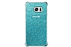Samsung Galaxy S6 Edge Plus Orjinal Glitter Mavi Rubber Klf - Resim 4