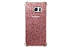 Samsung Galaxy S6 Edge Plus Orjinal Glitter Pembe Rubber Klf - Resim: 4