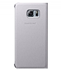 Samsung Galaxy S6 Edge Plus Orjinal Pencereli View Cover Silver Klf - Resim 1