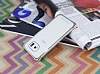 Samsung Galaxy S6 Silver Kenarl effaf Rubber Klf - Resim 2
