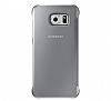 Samsung Galaxy S6 Orjinal Clear View Uyku Modlu Silver Klf - Resim 6
