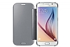Samsung Galaxy S6 Orjinal Clear View Uyku Modlu Silver Klf - Resim 7