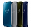 Samsung Galaxy S6 Orjinal Clear View Uyku Modlu Dark Blue Klf - Resim 1