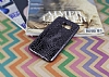 Samsung Galaxy S7 Edge Deri Desenli Parlak Siyah Silikon Klf - Resim: 2