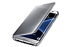 Samsung Galaxy S7 Edge Orjinal Clear View Uyku Modlu Silver Klf - Resim: 4