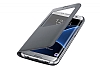 Samsung Galaxy S7 edge Orjinal Pencereli View Cover Silver Klf - Resim 3