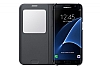 Samsung Galaxy S7 edge Orjinal Pencereli View Cover Siyah Klf - Resim 2