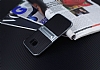 Samsung Galaxy S7 Edge Standl izgili Dark Silver Silikon Klf - Resim 3