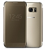 Samsung Galaxy S7 Orjinal Clear View Uyku Modlu Gold Klf - Resim 4