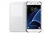 Samsung Galaxy S7 Orjinal Pencereli View Cover Beyaz Klf - Resim 2