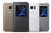 Samsung Galaxy S7 Orjinal Pencereli View Cover Beyaz Klf - Resim 4