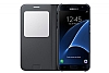 Samsung Galaxy S7 Orjinal Pencereli View Cover Siyah Klf - Resim 2