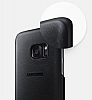 Samsung Galaxy S7 Orjinal Siyah Deri Klf - Resim 3