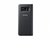 Samsung Galaxy S8 Orjinal Clear View Uyku Modlu Standl Kapakl Siyah Klf - Resim 1